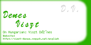 denes viszt business card